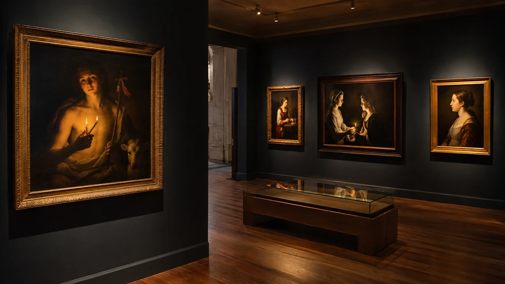 Salle du musée Georges de La Tour avec tableaux en clair-obscur exposés dans une ambiance intime et élégante
