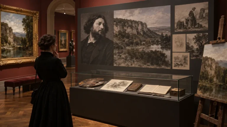 Galerie du XIXe siècle présentant le contexte réaliste de Gustave Courbet